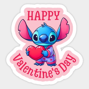 Valentines Day Stitch, Stitch Love Sticker